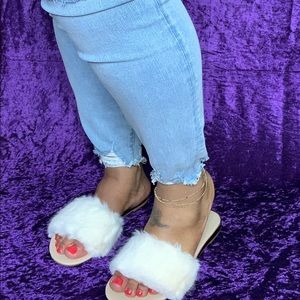 Furry sandals